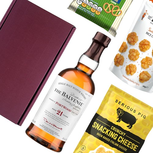 Balvenie 21 Year Old PortWood Finish 70cl Nibbles Hamper